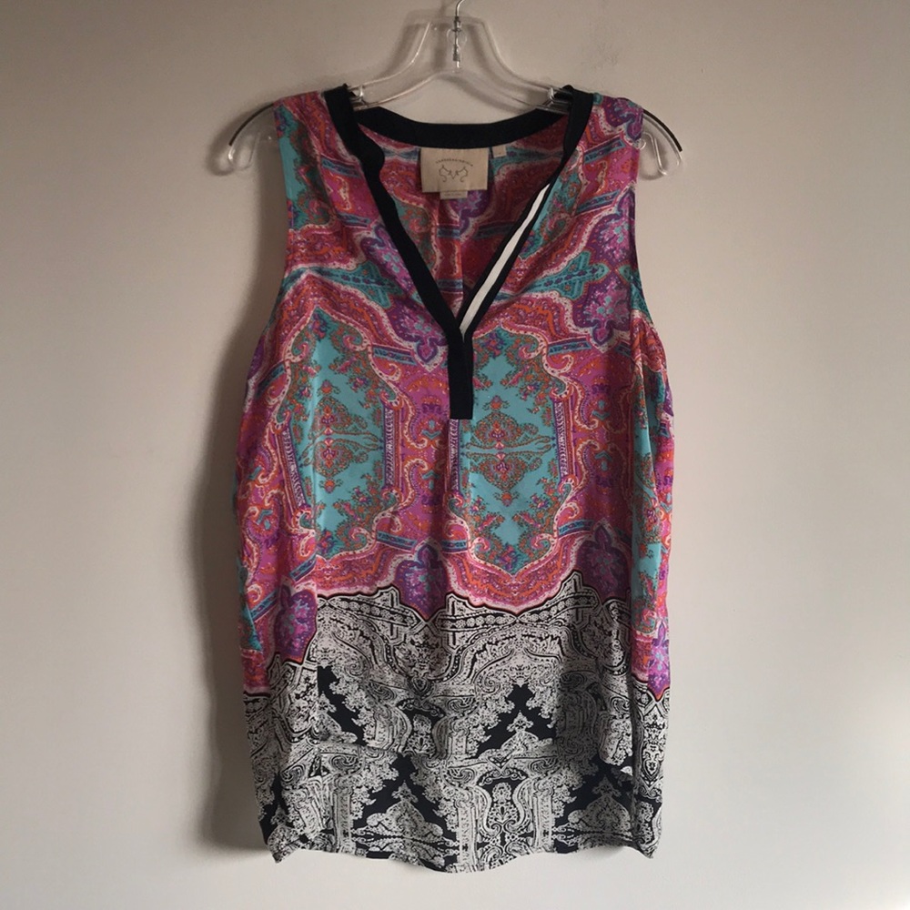 Vanessa Virginia Anthropologie 100% silk Medium